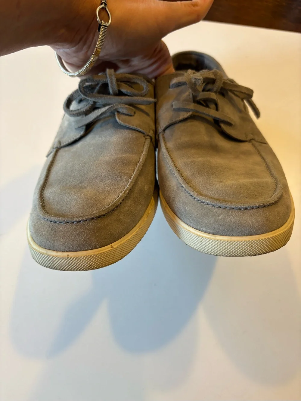 Vince. || Salerno Suede Loafer Sneaker‎ Boat Shoe Gray 